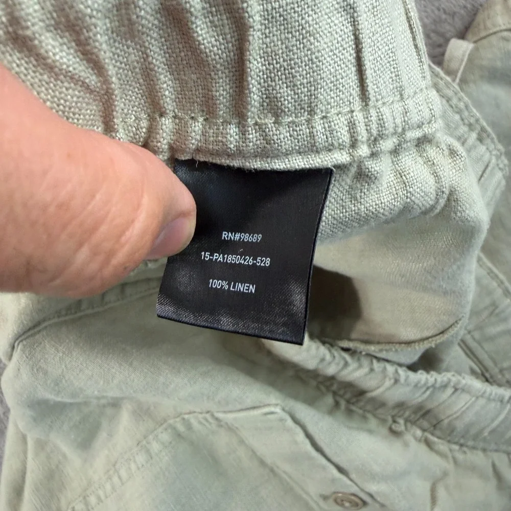 TODD SNYDER Straight Fit 100% Linen Beach Pants in Desert Sage Men 2XL‎ NWT